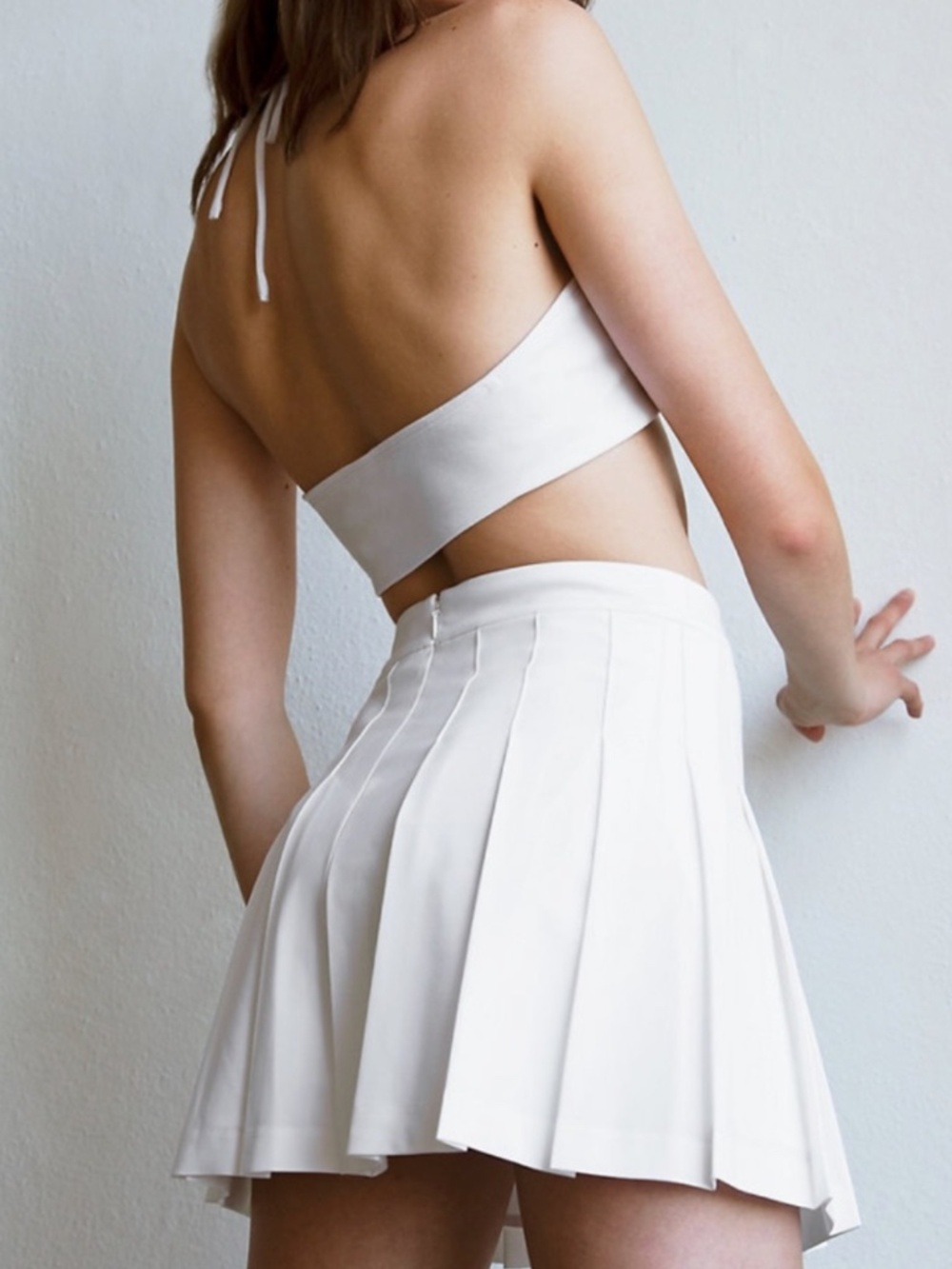 Aritzia Sunday Best Pleated Mini Skirt - White